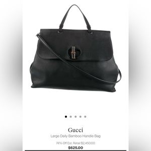 Gucci Large Daily Bamboo Handle Bag